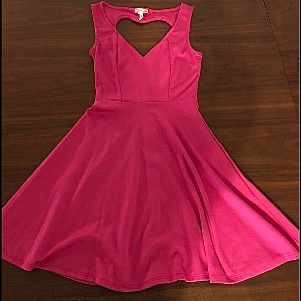 Pink open back dress (S)